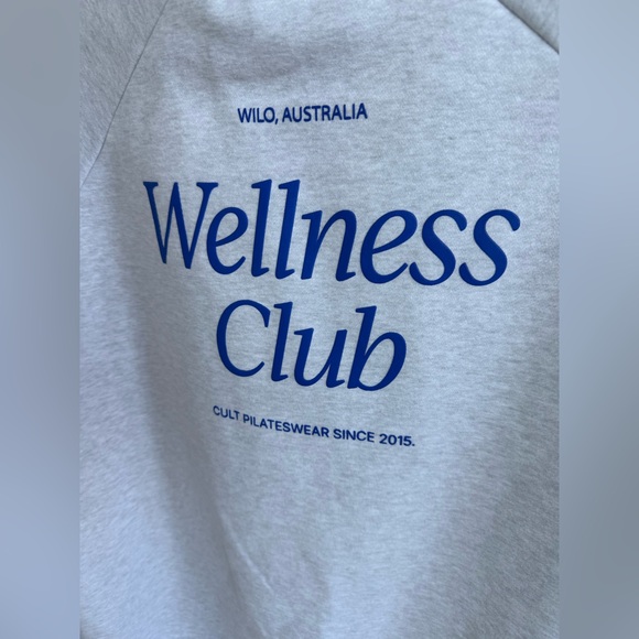 NWT • WILO the label Ribbed Blue Leggings & Gray Wellness Sweatshirt Set • M - Picture 9 of 11